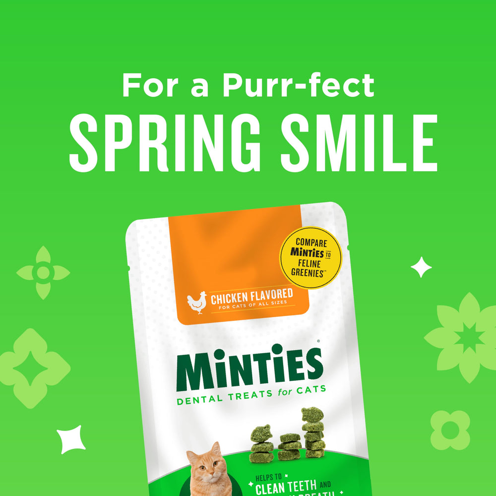 Minties, sabor pollo, aroma agradable para aliento más fresco.