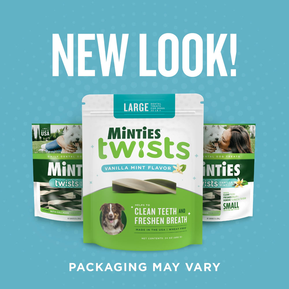 Minties Twists, textura masticable para dientes y encías sanos.