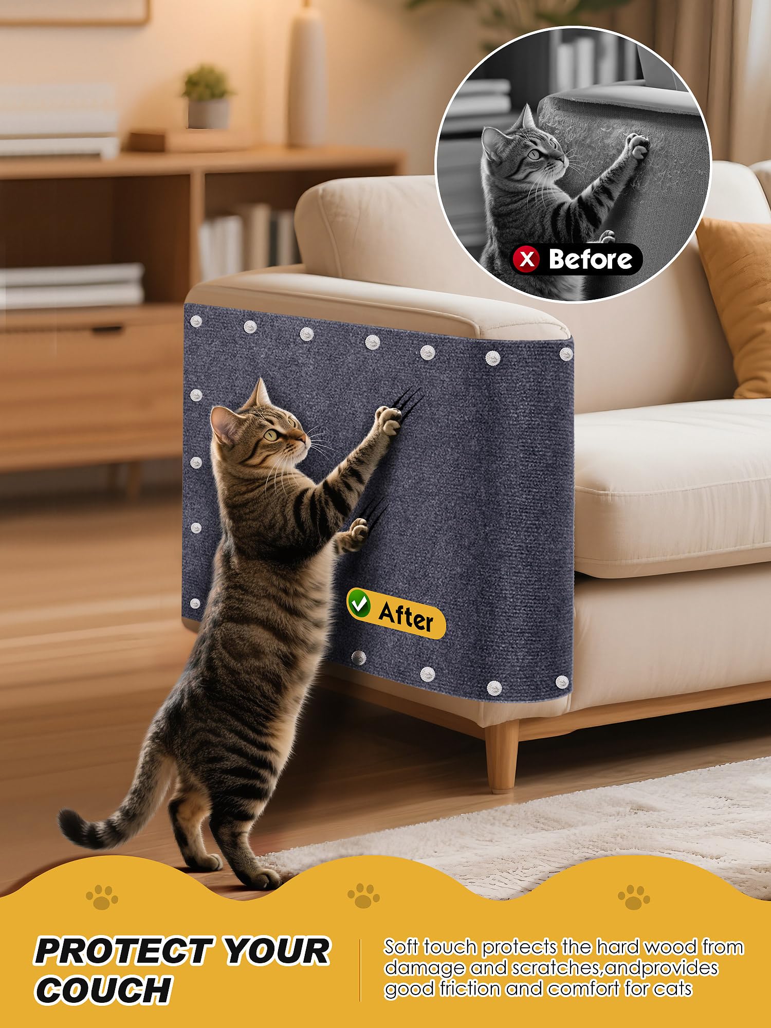 Minyii TLNNK diseño recortable para ajuste perfecto alrededor de muebles.