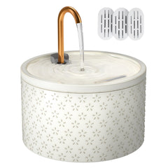 MISFANS bebederro cerámico para gatos con relieve Firework, diseño elegante y seguro.
