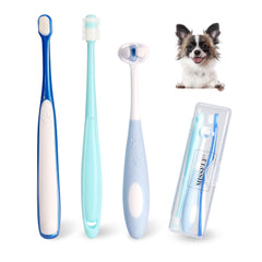 MISSELF kit de cepillos dentales nano suave para mascotas, limpieza suave y eficiente.