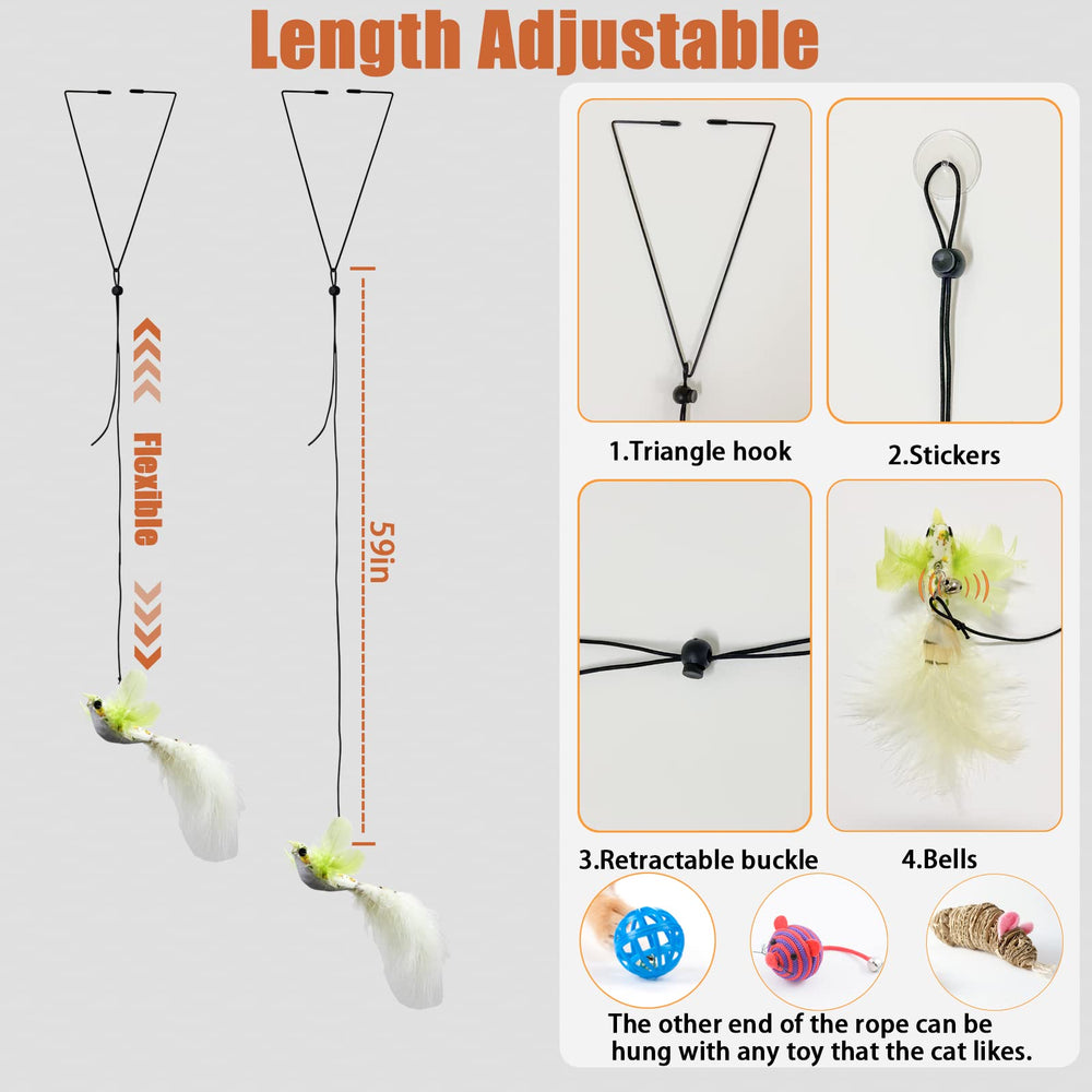 Mitubati interactivo-plumas: seguro y duradero para gatos curiosos.