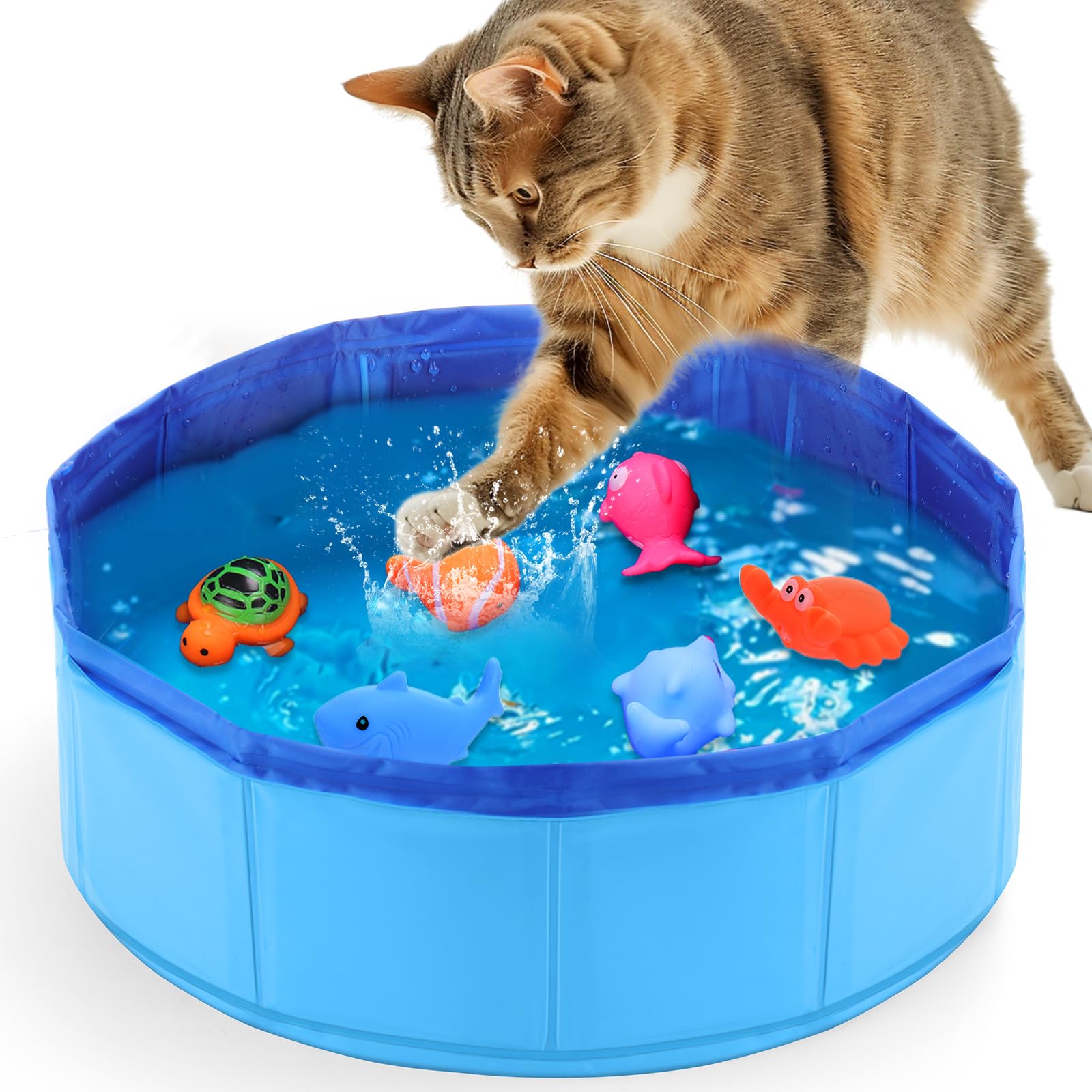 Juguete acuático Mity rain con peces interactivos para gatos, ideal para juego diario