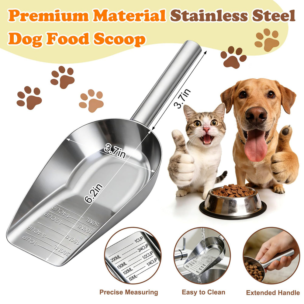 Cucharón medidor Mity rain 3/4 taza, porciones controladas para perros