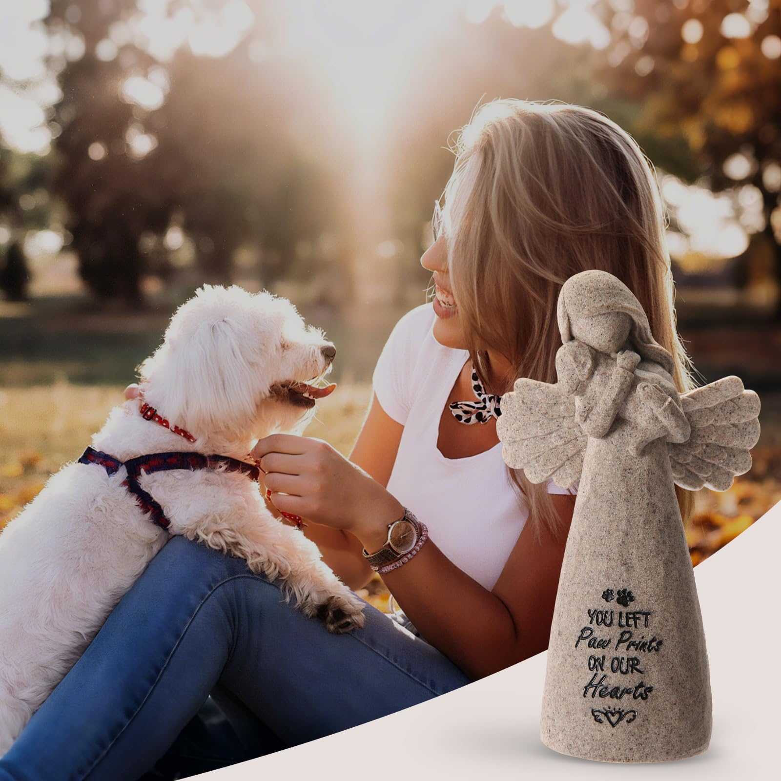 Miugwp regalo memorial para despedidas de perros, tono sereno