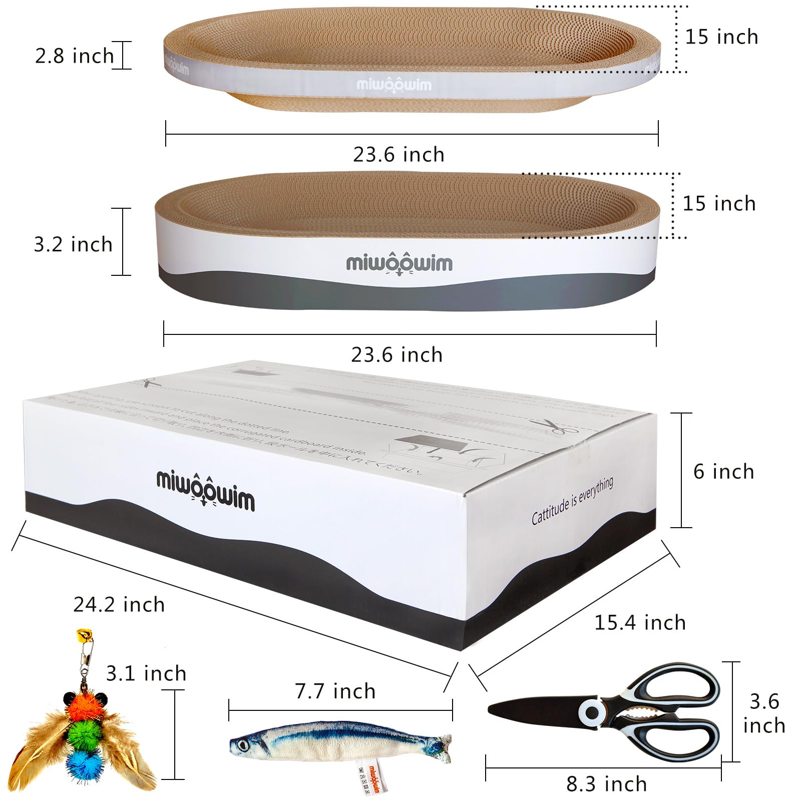 Miwoowim cama oval para gatos grandes, ideal para dormir y estirarse cómodo