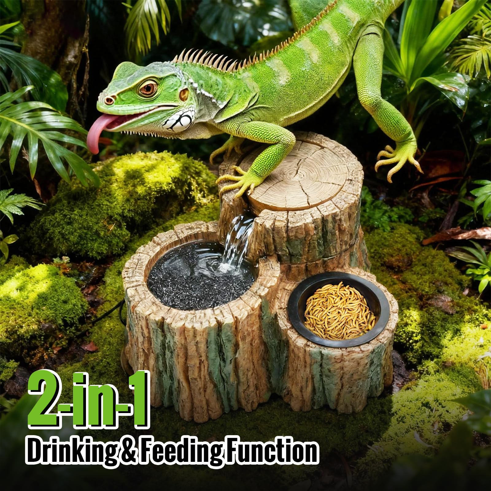 MIXJOY bomba ajustable para reptiles: controla caudal para diferentes especies.