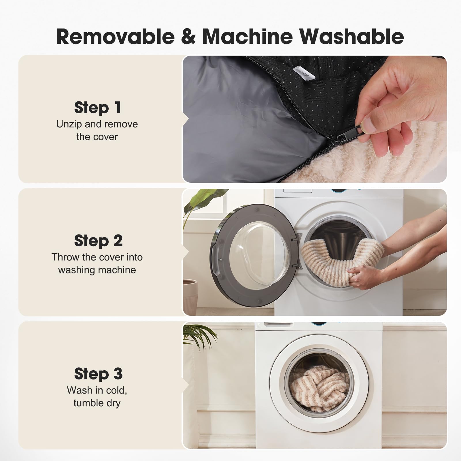 Cubre desmontable MIXJOY, fácil de quitar para lavar