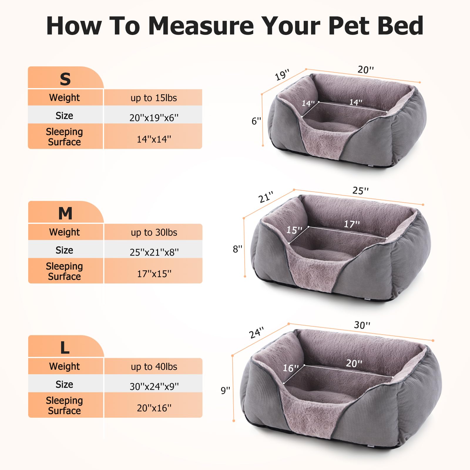 MIXJOY cama, borde bajo para acceso cómodo de mascotas pequeñas