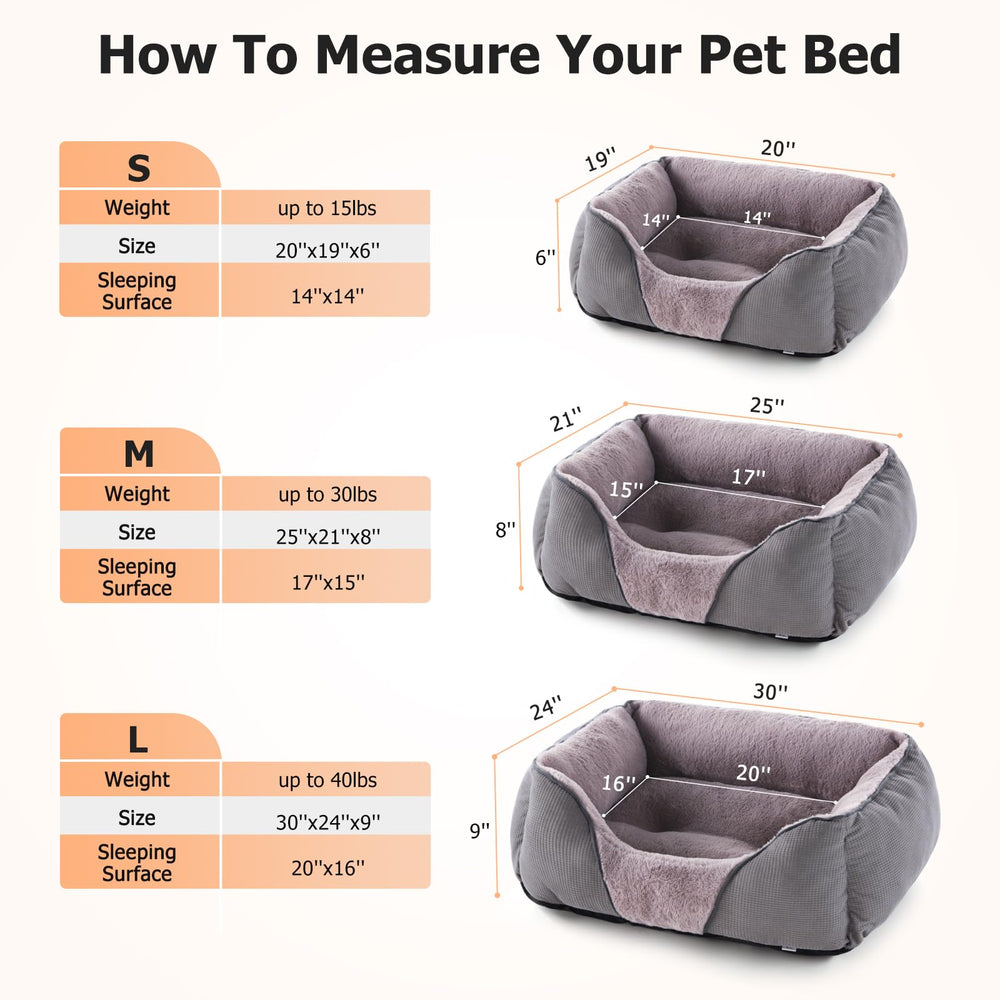 Cama MIXJOY para perros y gatos en interior, lavable y fácil de mantener.