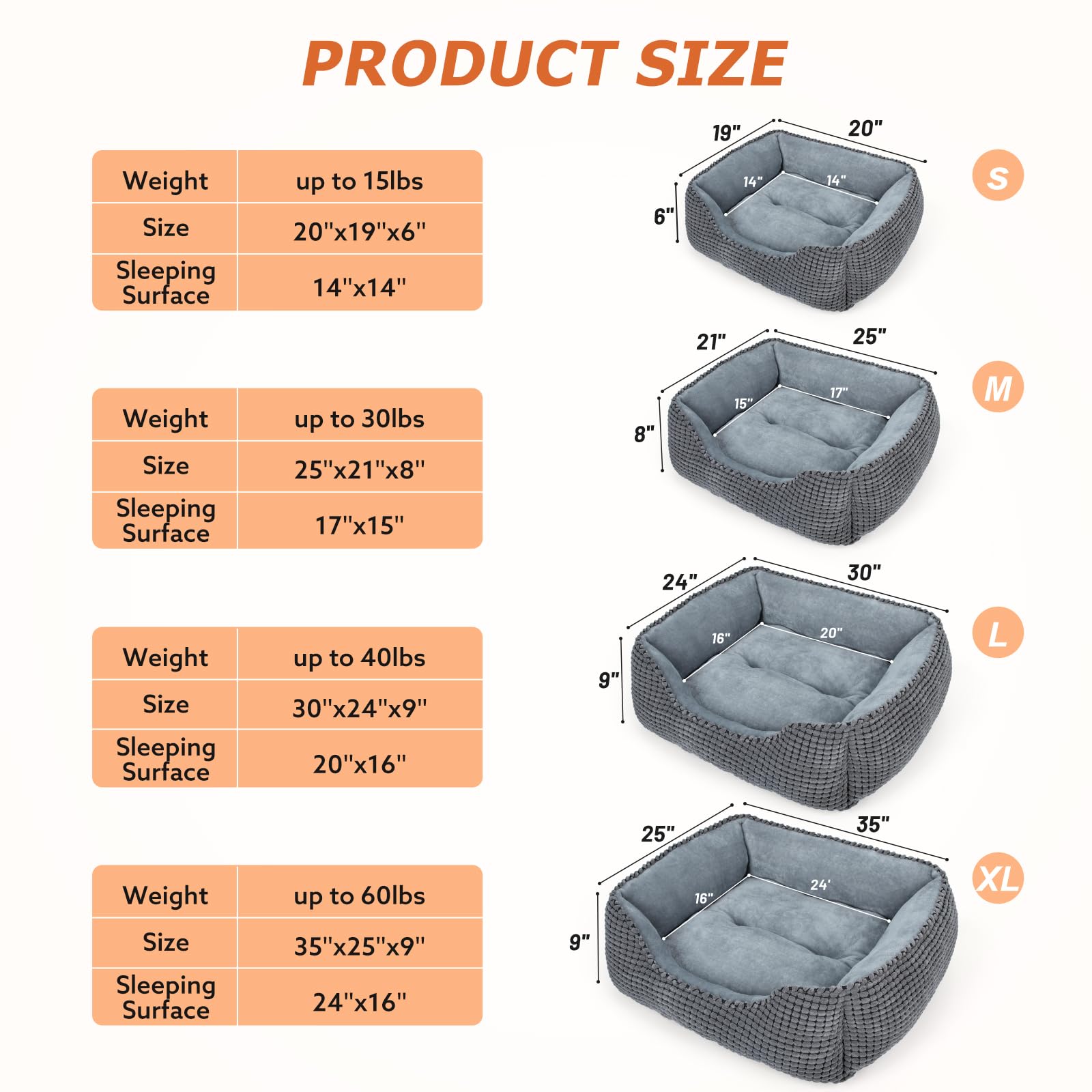 La cama MIXJOY 30x24x9 dimensiones para perros medianos y gatos