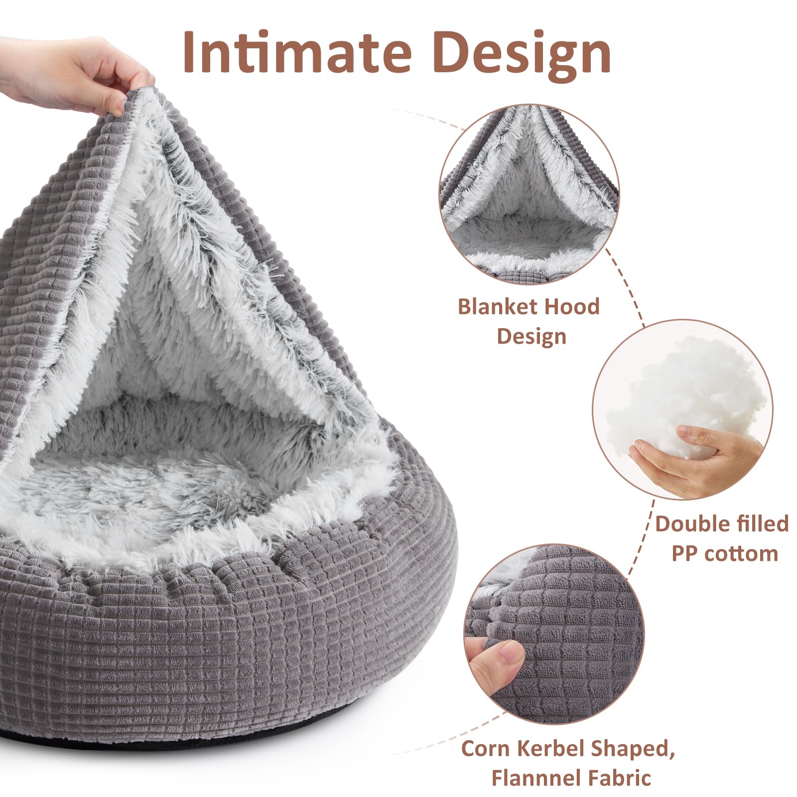 MIXJOY interior mullido mantiene al perro cálido y cómodo.