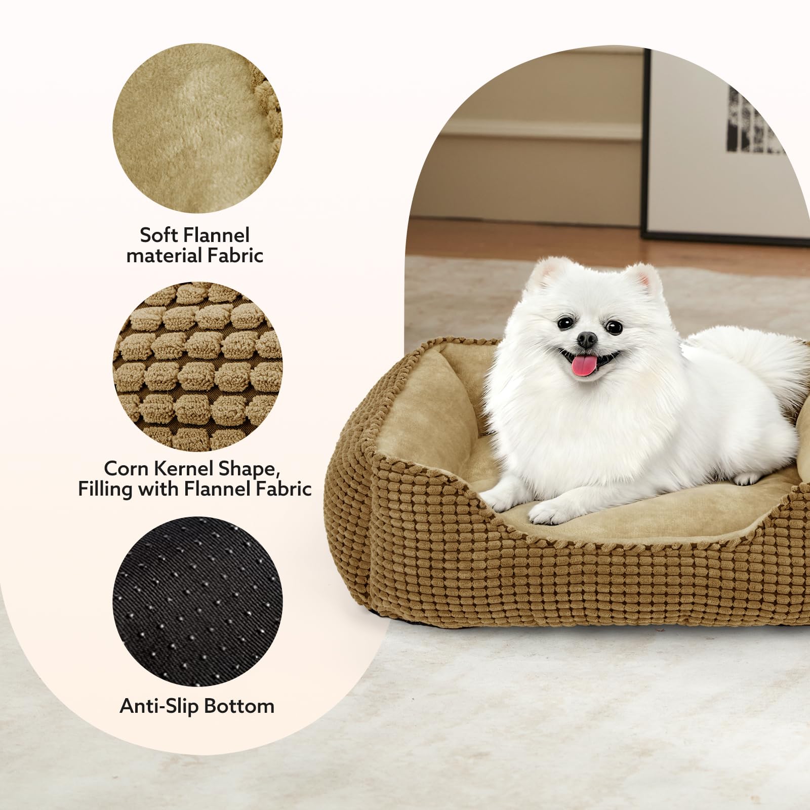 Cama MIXJOY ortopedica para perros medianos con soporte suave