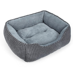 MIXJOY cama para perros medianos, vista frontal, acolchado para descanso confortable.