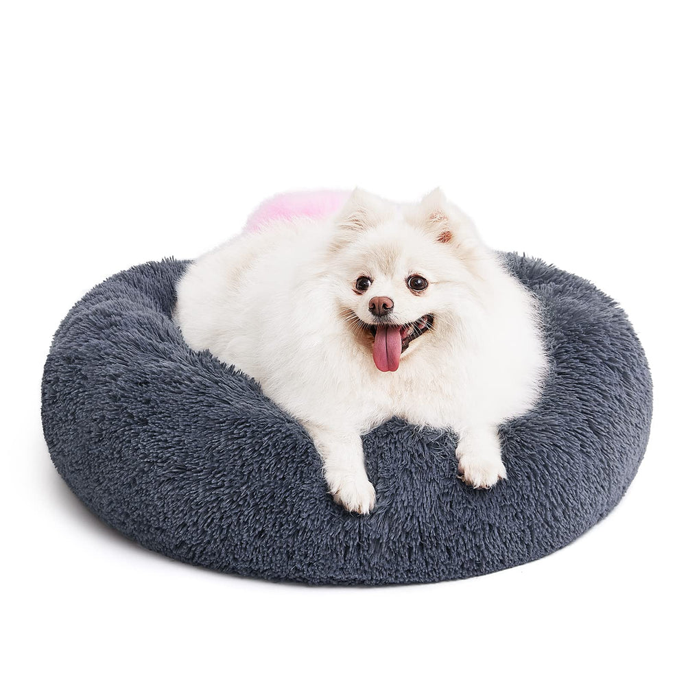MIXJOY cama ortopédica con forma de dona, vista principal, descanso cómodo para mascotas.