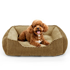 Cama MIXJOY para perro rectangular con confort y soporte para cabeza.