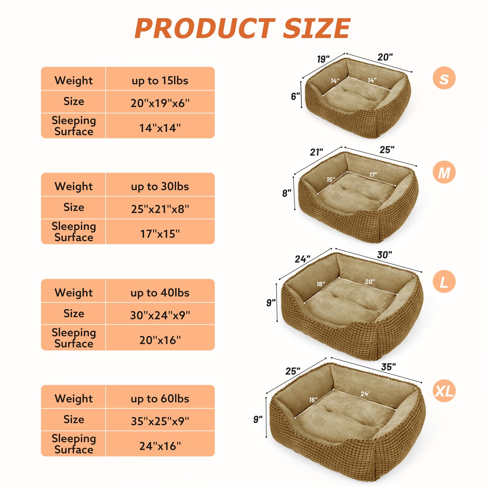 Cama MIXJOY para perro rectangular lavable a máquina para facilitar limpieza.