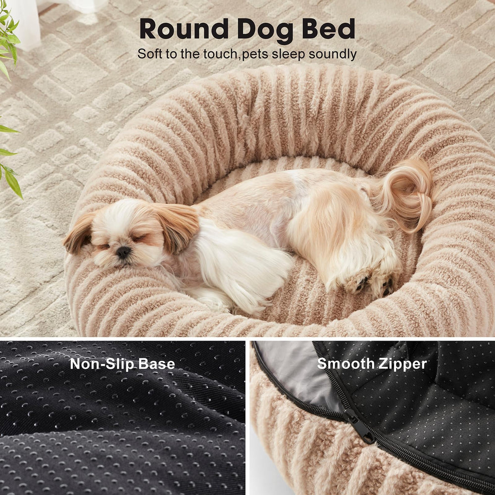 Cama MIXJOY con forma de dona, soporte cómodo para cabeza y cuello al dormir.