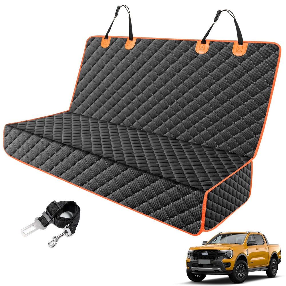 MIXJOY dog back seat cover for trucks providing waterproof protection for muddy adventures