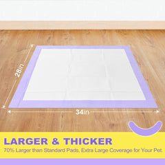 MIZOK almohadillas 36x36 lavanda para absorción amplia