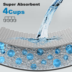 Superficie seca con patrón de diamante 3D para secado rápido y comodidad del animal.