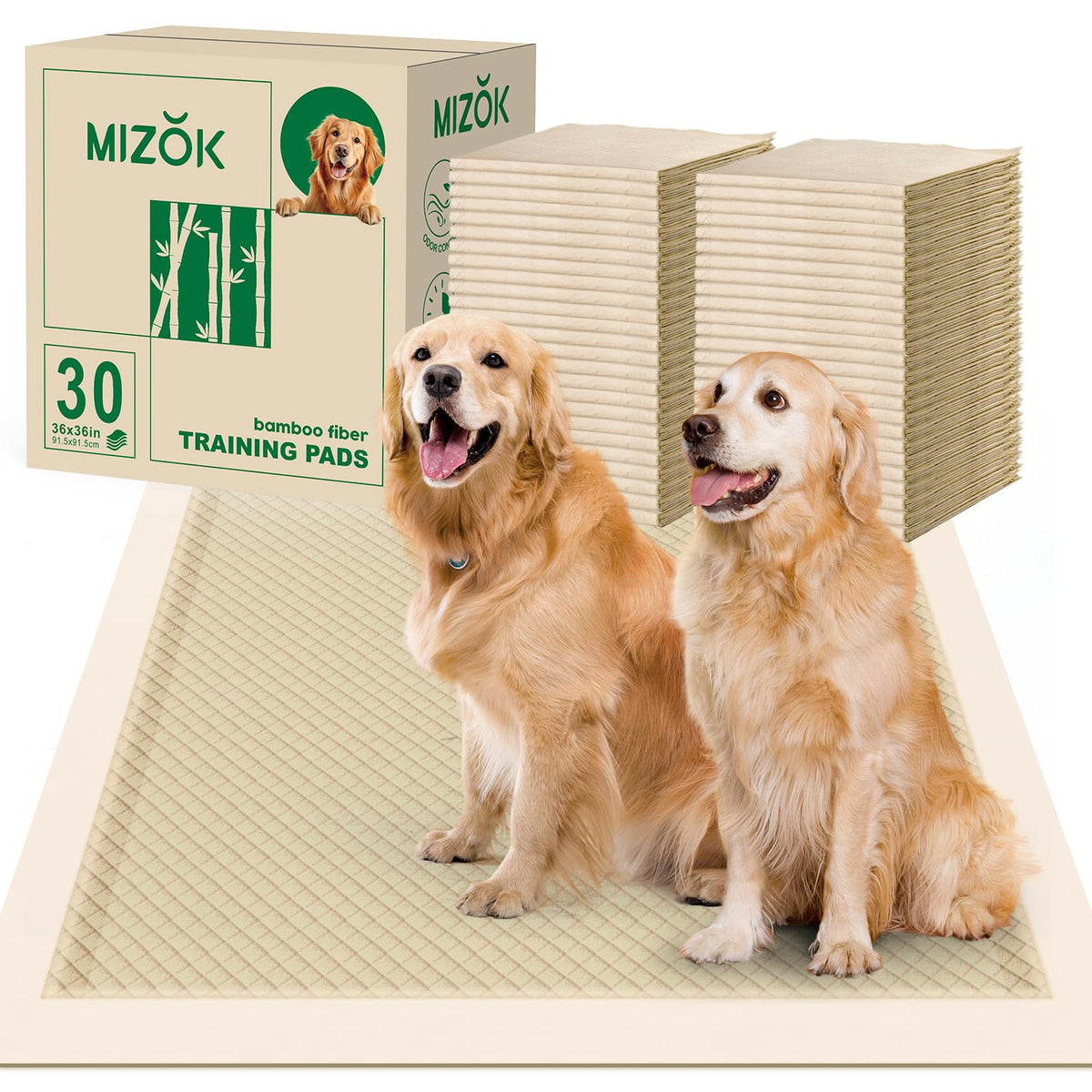 MIZOK almohadillas para perros 36x36 en uso diario para entrenamiento y protección del suelo.