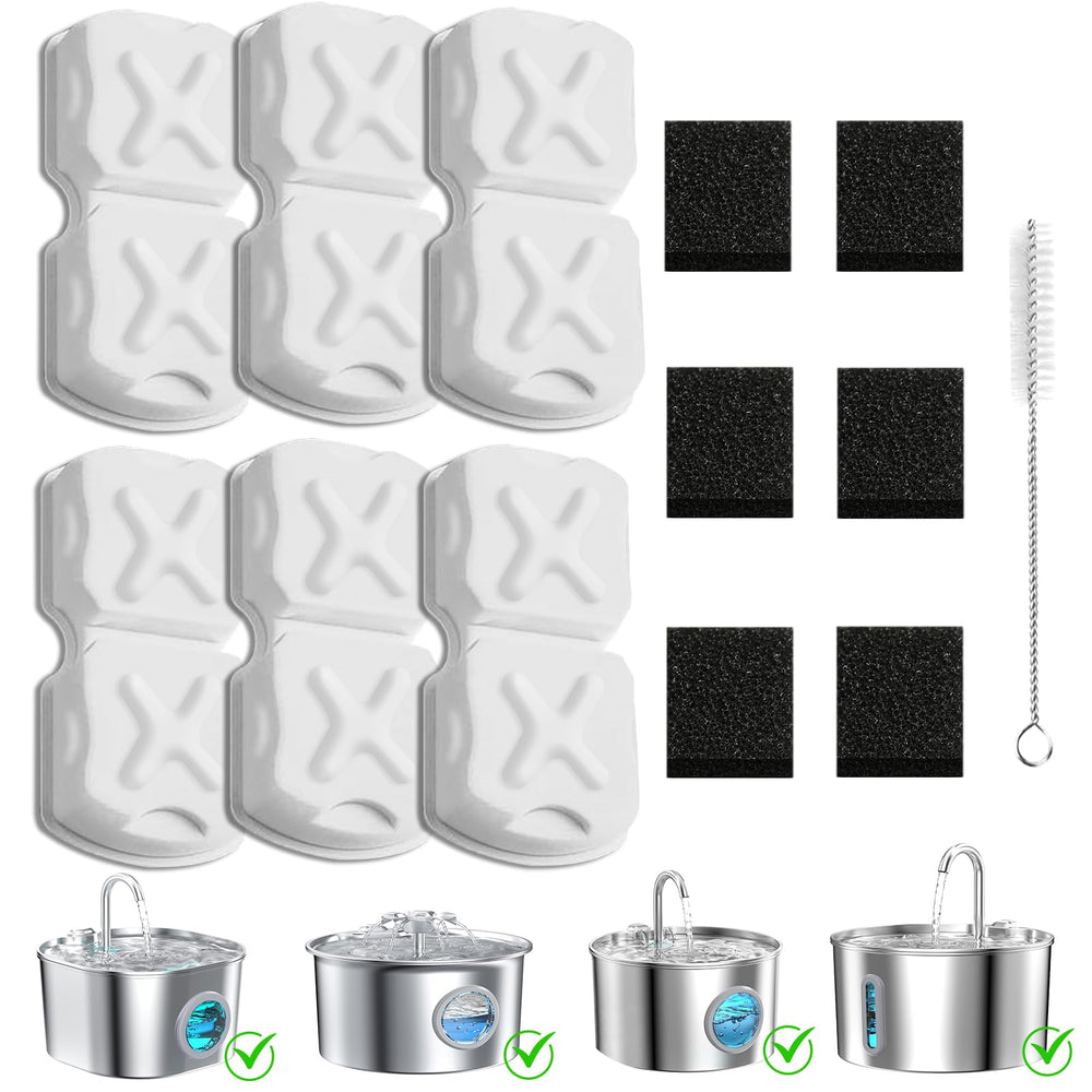 MJYNITE filtro de filtración dual para fuente de gatos mejora la claridad del agua