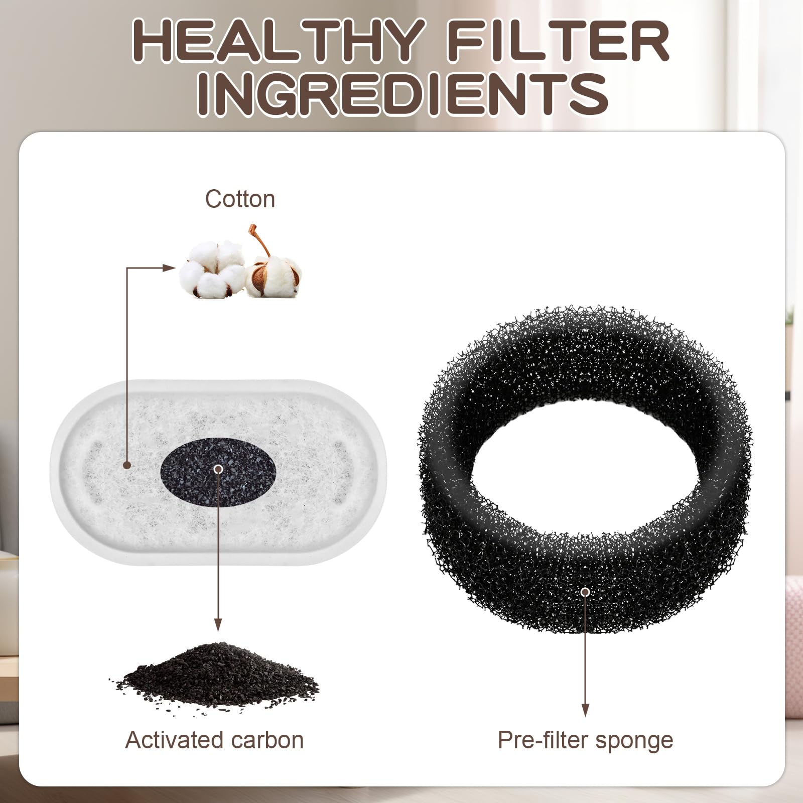 Kit MJYNITE completo: incluye filtros y esponjas para mantenimiento sencillo.
