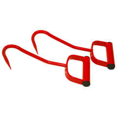 Mkienhy diseño facilita inserción y liberación del heno con gancho rojo.