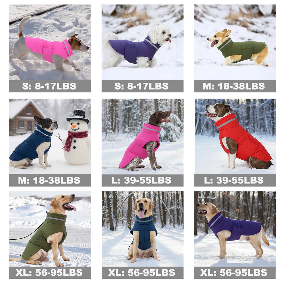 Mklhgty capa impermeable para perro mediano vista trasera para evaluar ajuste