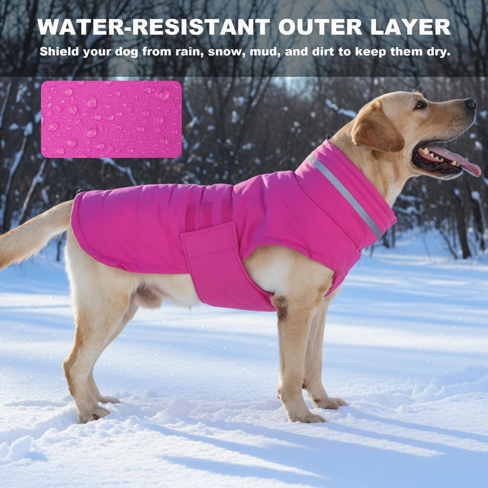La capa-perro-collar-alto de Mklhgty con cordón ajustable mantiene el torso caliente.