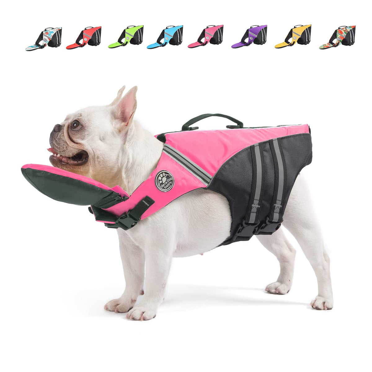 Chaleco Mklhgty con frente removible para mantener la cabeza fuera del agua.