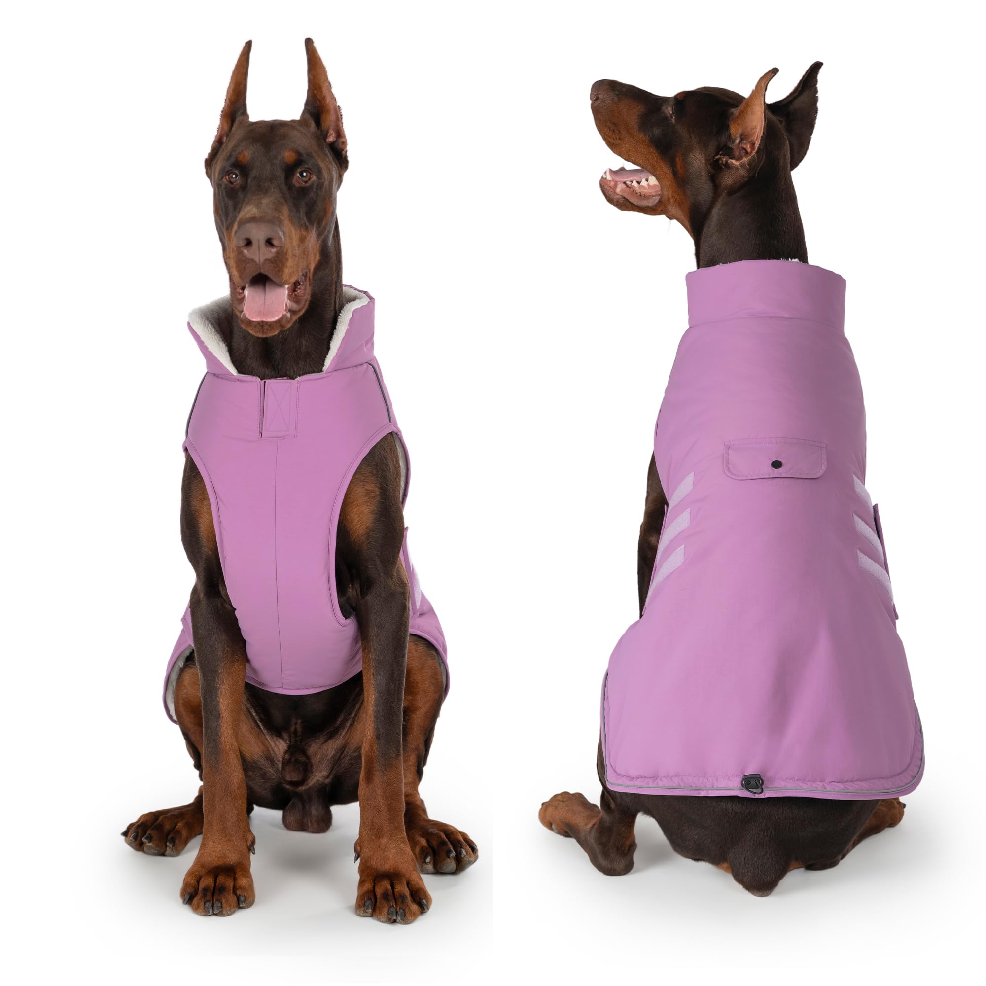 Mklhgty Extrawarm perro capa-cierre-velcro facilita ponérsela y quitarla