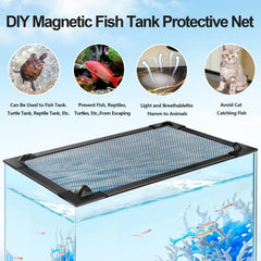 Malla de aire para acuario MLEJU favorece ventilación y seguridad.