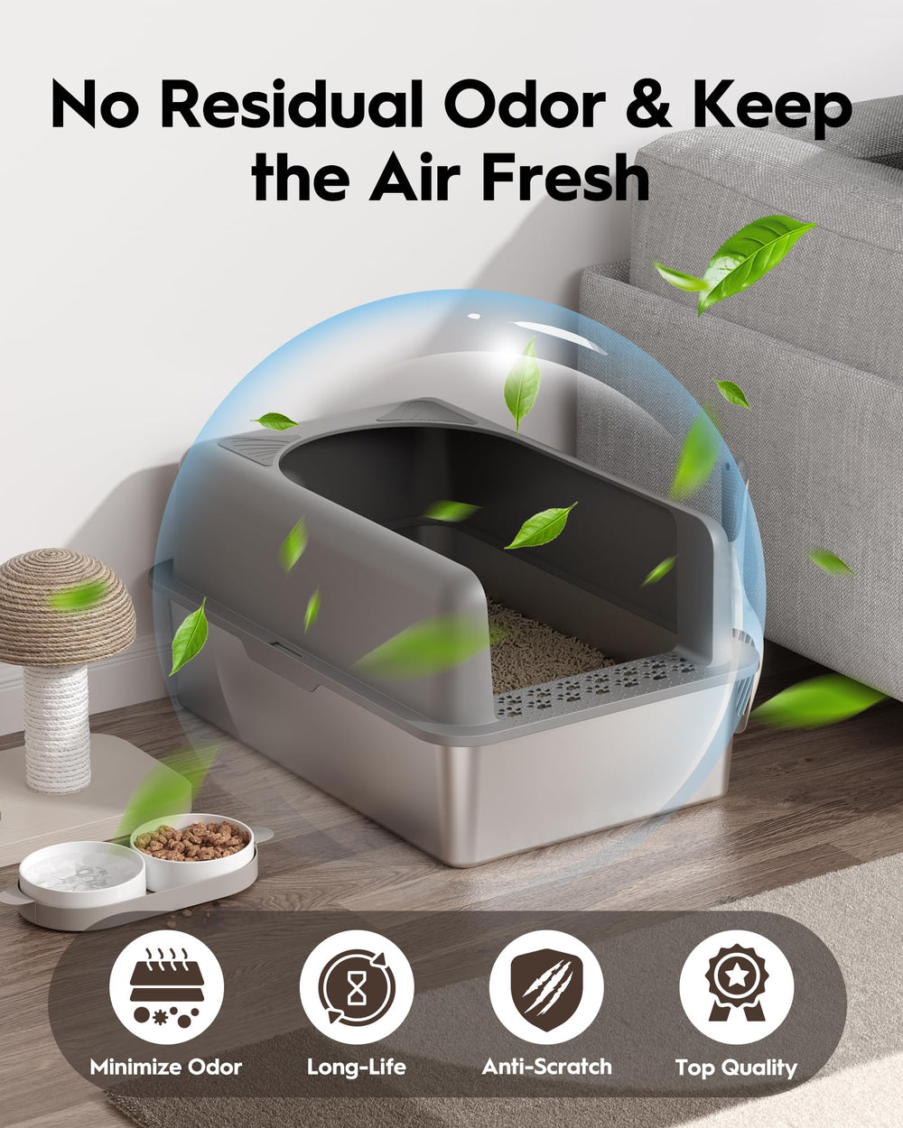 MLIKLU diseño XL ofrece amplio espacio para gatos grandes.