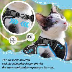 MHHYQF Arnés Gato – diseño de cuatro cierres para mayor seguridad.