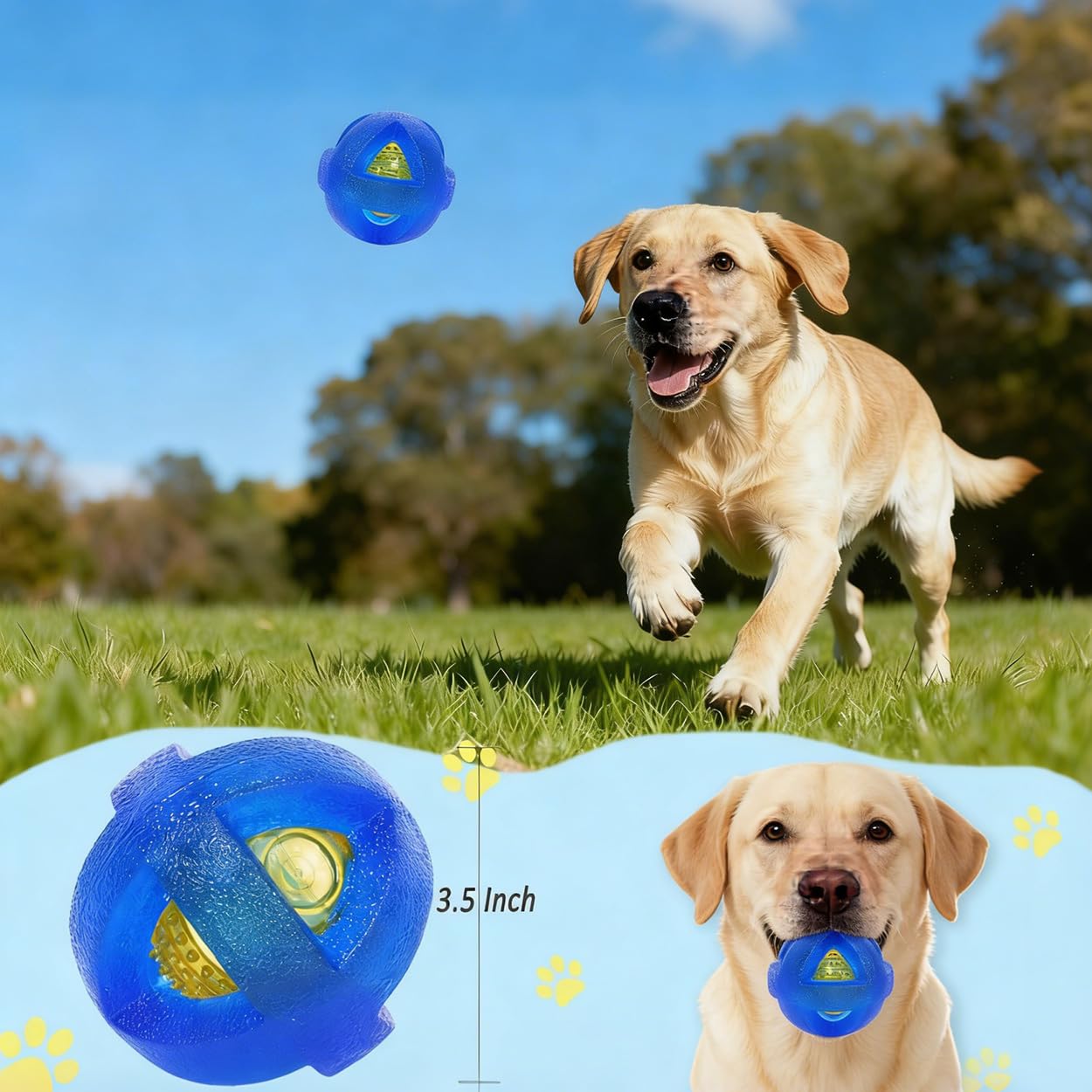 Mnubsrva bola-visibilidad-alta-azul: color azul brillante facilita localizarla en exteriores o interiores.