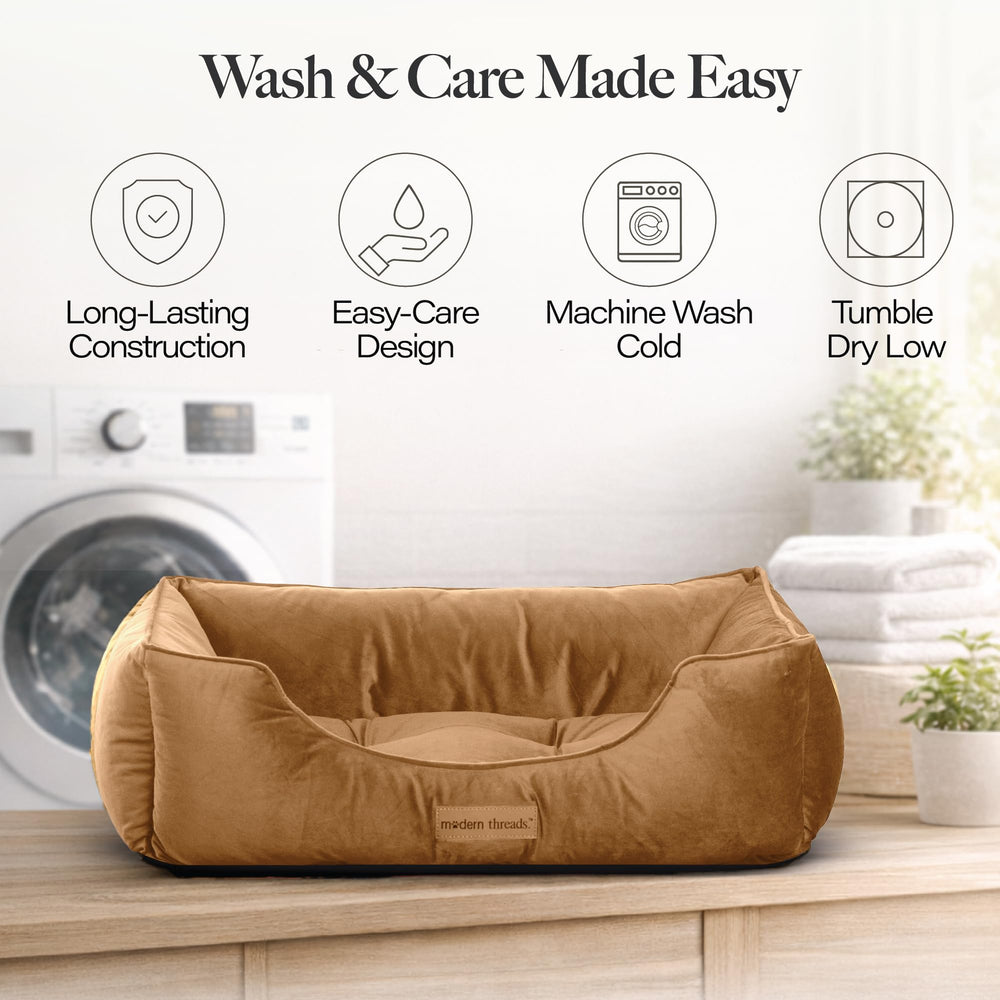 Modern Threads cama-perro, diseño elegante que mejora la decoración del hogar.