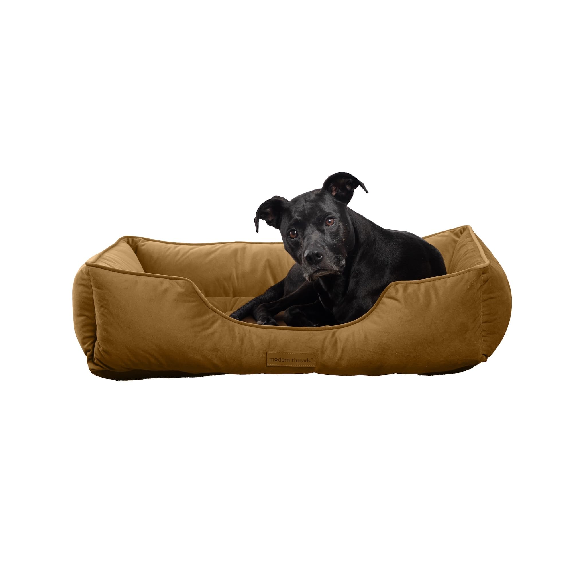 Modern Threads cama-perro, almohada-superior tapizada, descanso suave y lujoso.