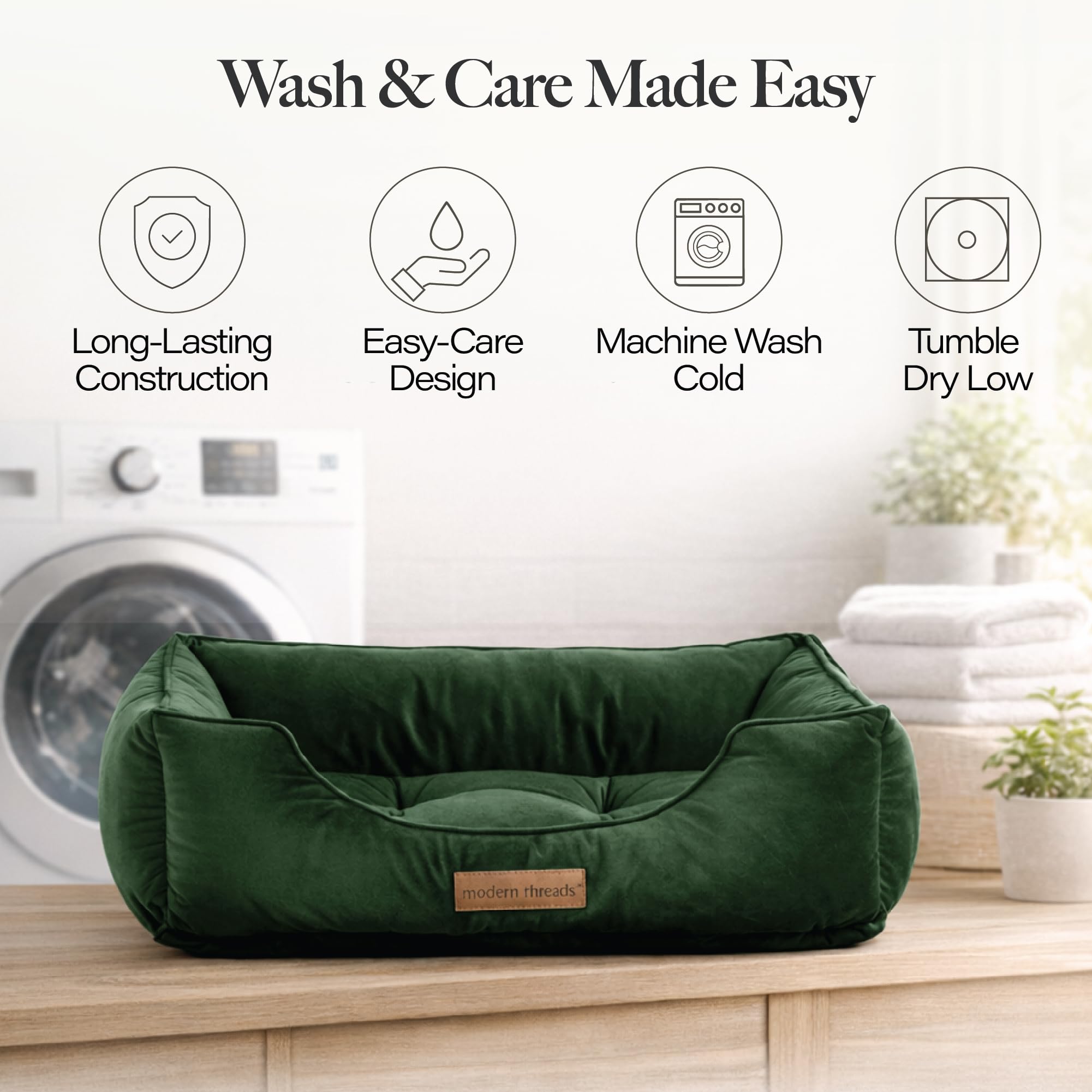 Modern Threads lavable a máquina facilita limpieza de la cama