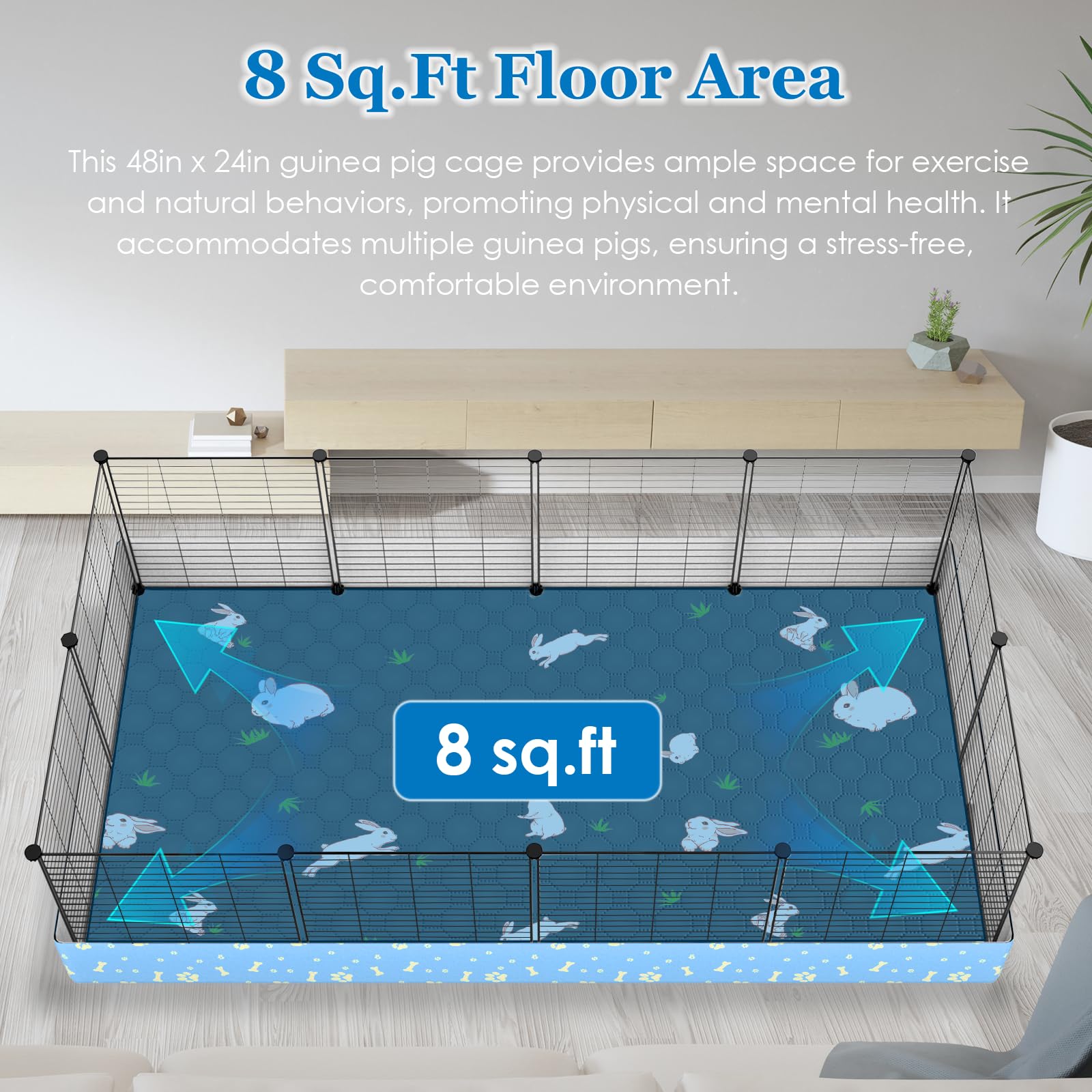 MODESLAB jaula doble nivel grande, espacio ideal para dos roedores.