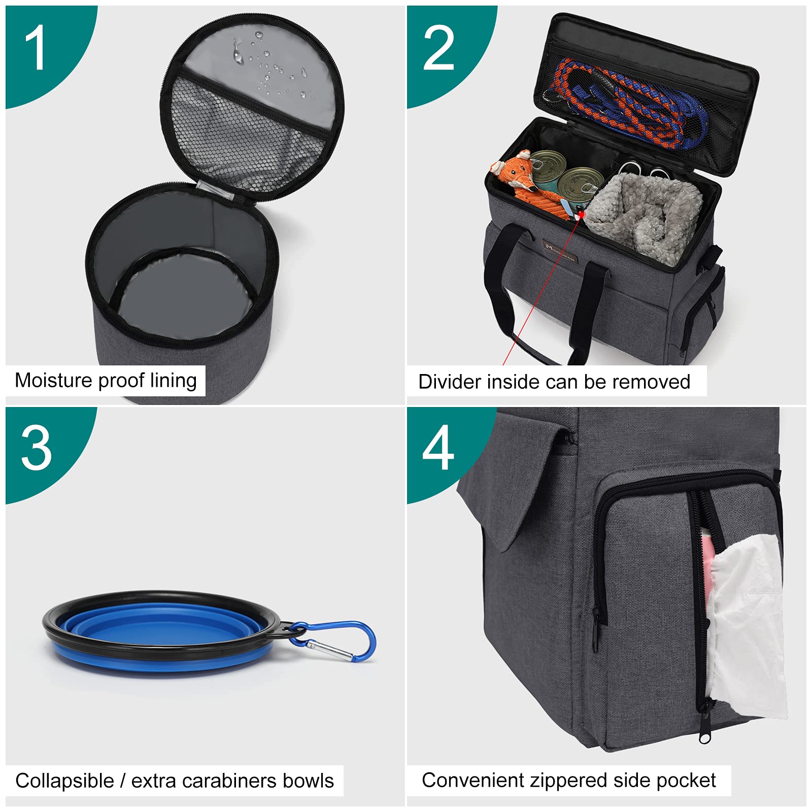 Modoker cuencos plegables de silicona, aptos para lavavajillas y fáciles de usar.