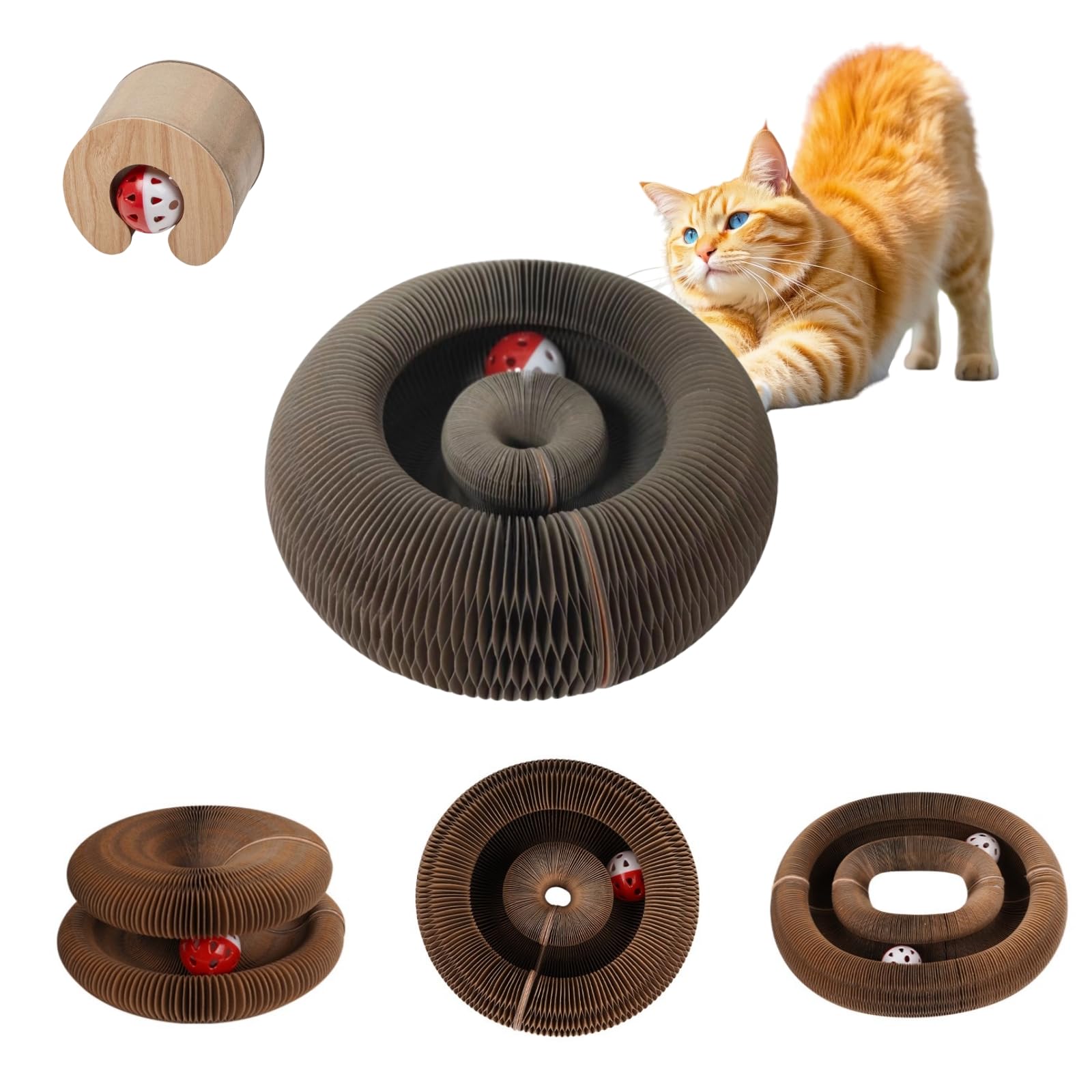 MoeQOassis Magic Organ: tablero rascador para gatos, duradero y seguro.