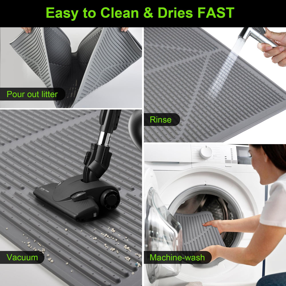 Mofason alfombra de silicona gris: duradera para gatos activos.