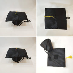 Mascota usando gorro de graduación Mollensiuer para eventos.
