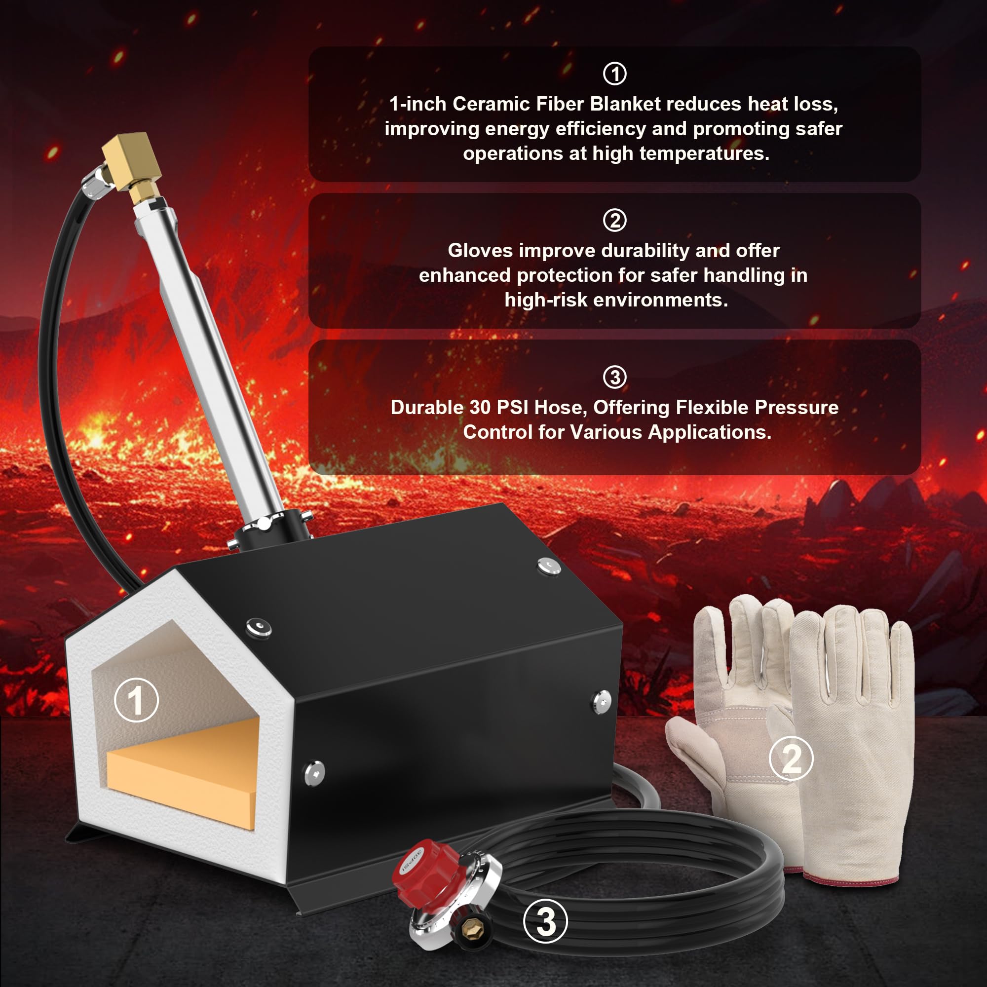 Piezas de repuesto de Molten Masters disponibles para reemplazo.