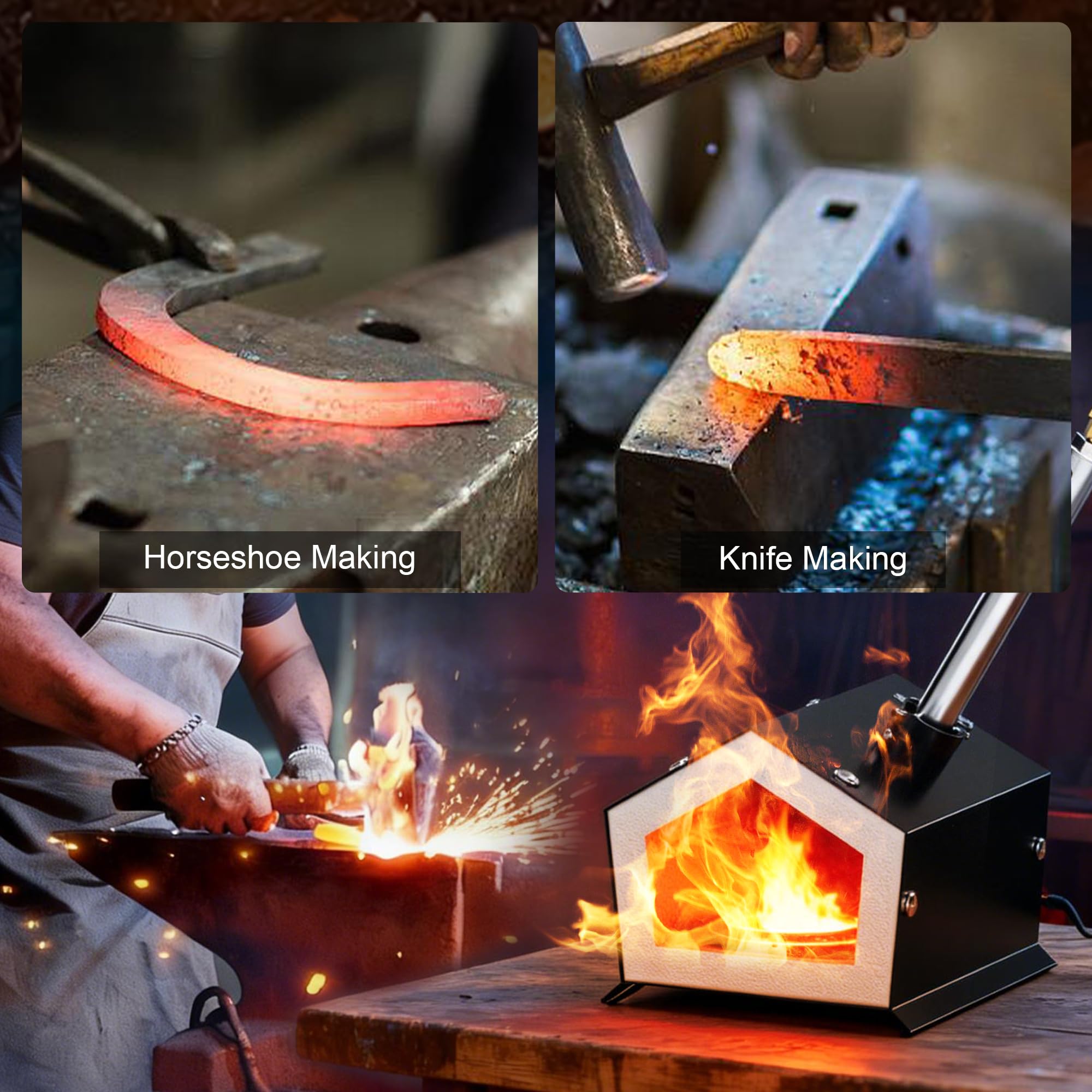 Uso doméstico y hobby con Molten Masters, ideal para talleres caseros.