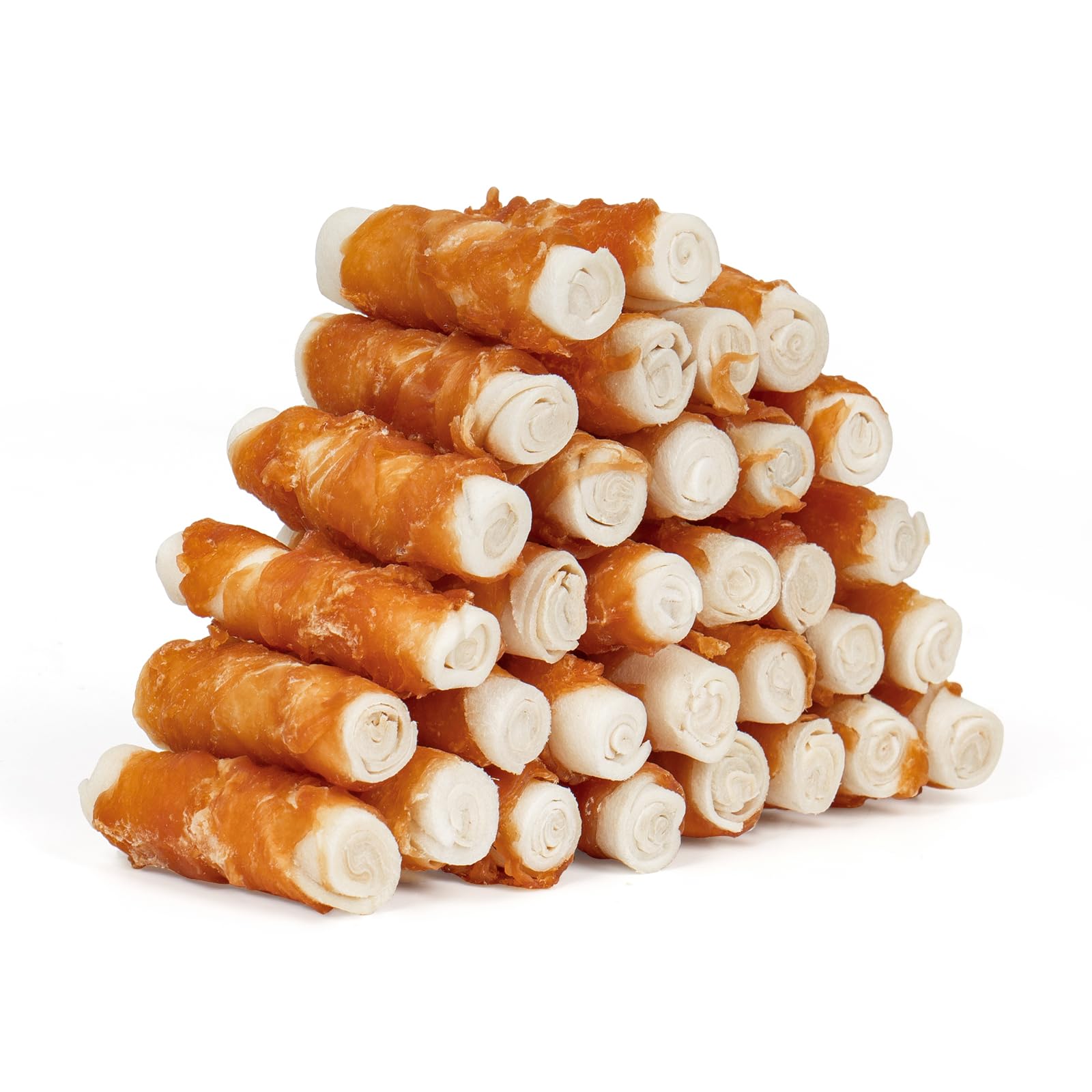 MON2SUN rollo de piel cruda envuelto en pollo para perros pequeños