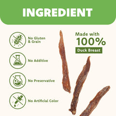 MON2SUN Duck Jerky: textura del pato para mordidas seguras.