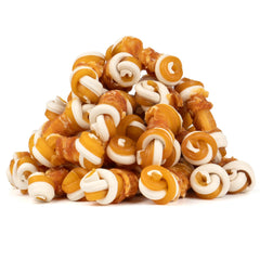 MON2SUN empaquetado: huesos mini nudo de pollo sin cuero con vegetales; snack saludable para perros pequeños.